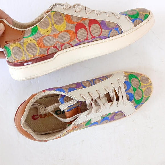 Coach Lowline Rainbow Sneakers Women's Size 8.5 - Picture 6 of 10